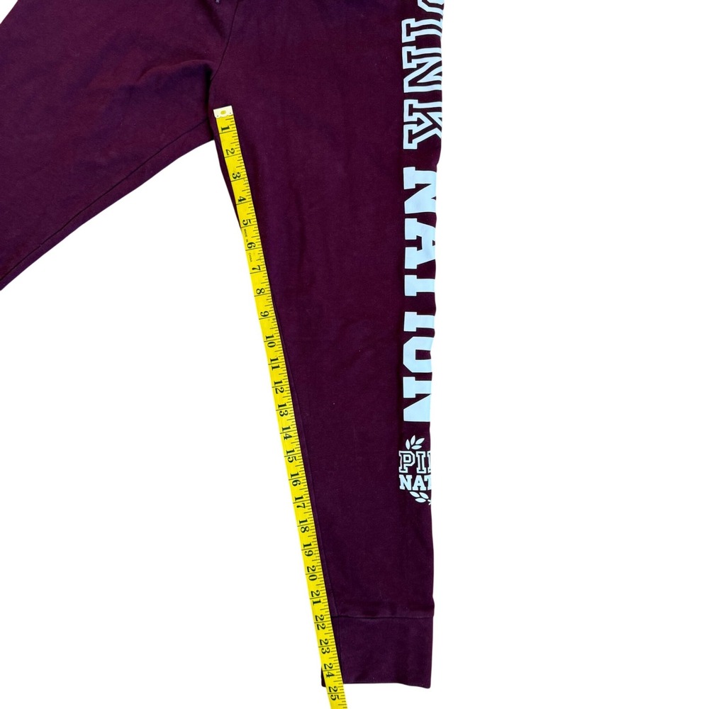 PINK Victoria's Secret Nation‎ Joggers Sweatpants Burgundy Size S - Picture 9 of 12
